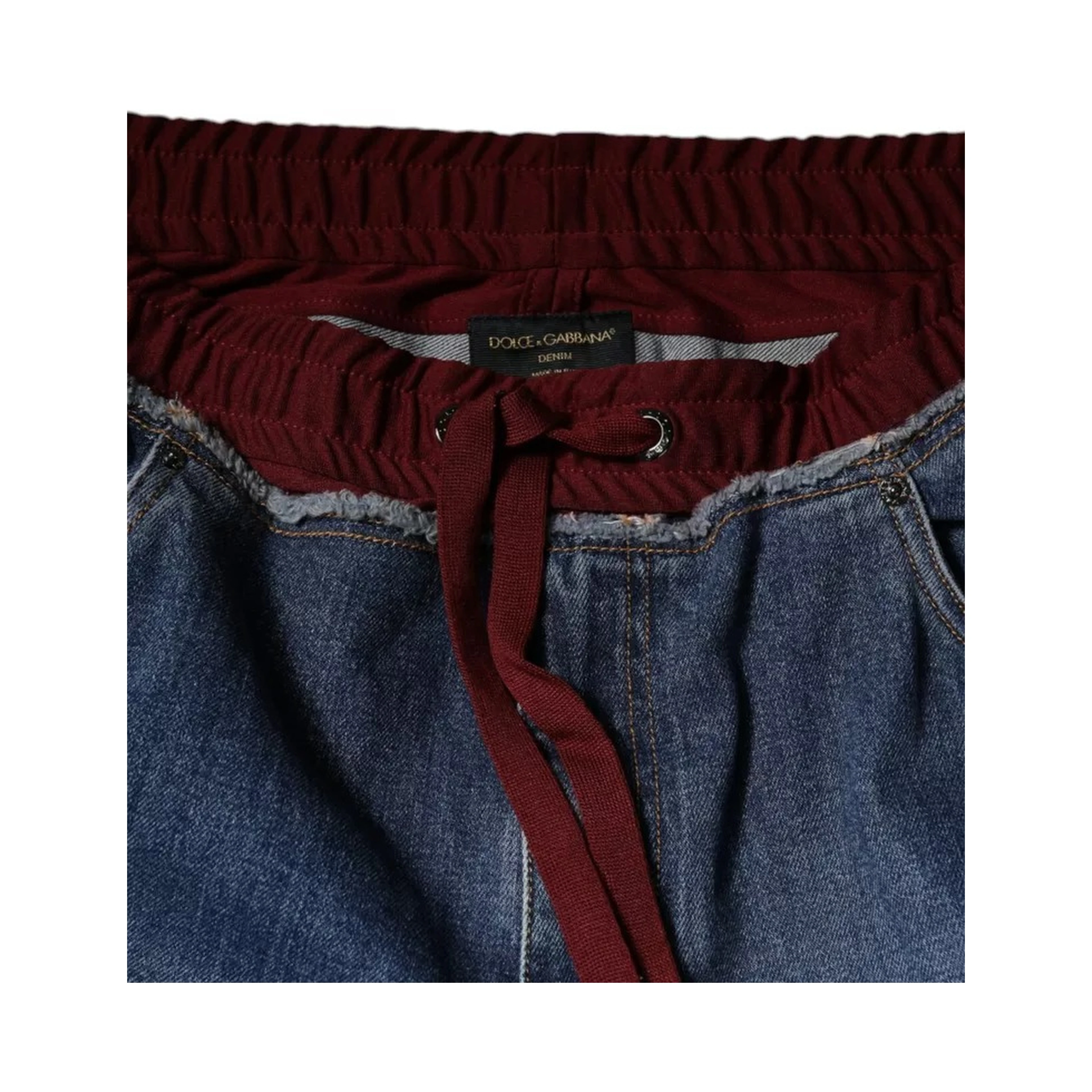 Blue Cotton Stretch Straight Denim Jeans