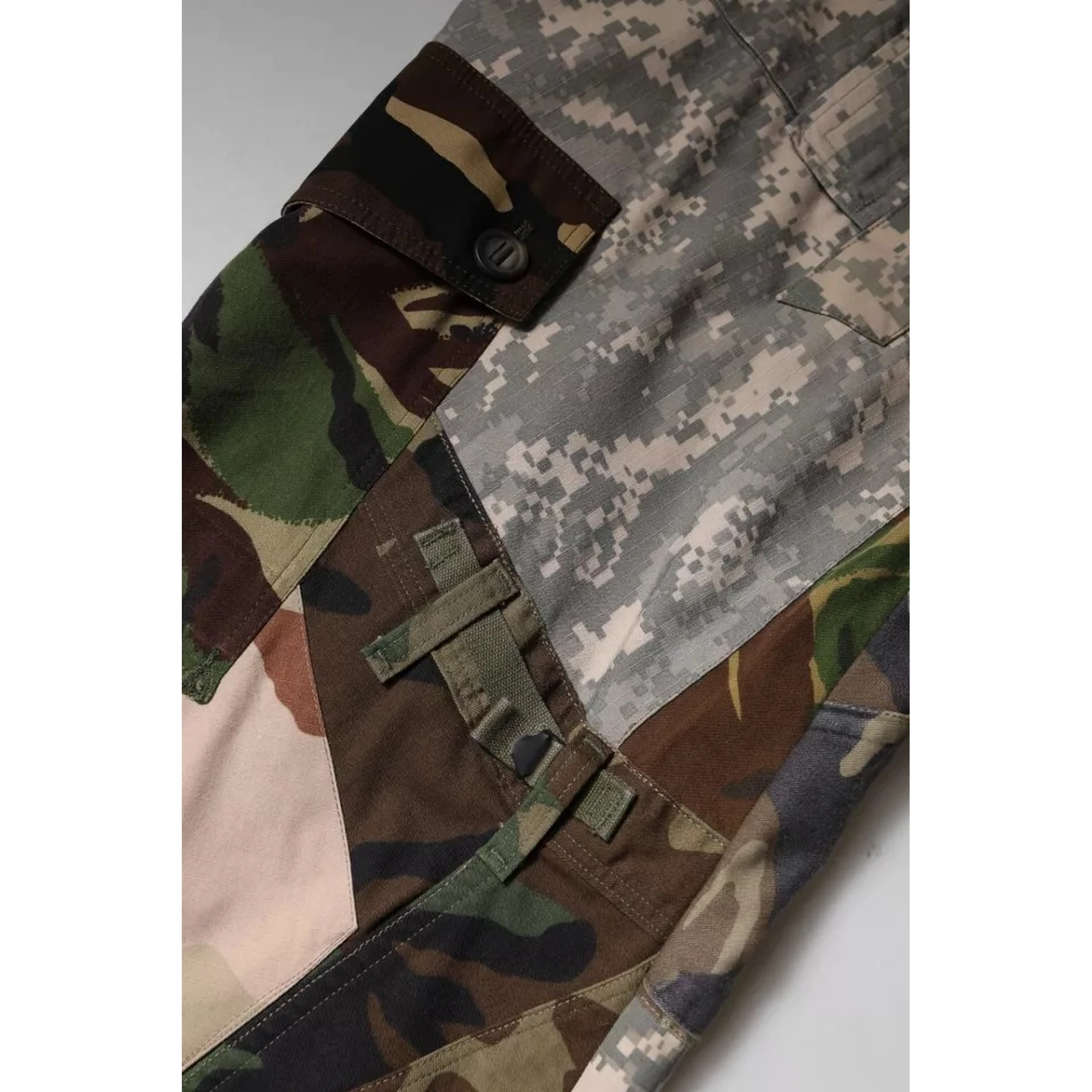 Multicolor Patchwork Camouflage Cargo Pants