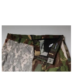 Multicolor Patchwork Camouflage Cargo Pants