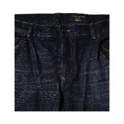 Dark Blue Cotton Skinny Denim Jeans