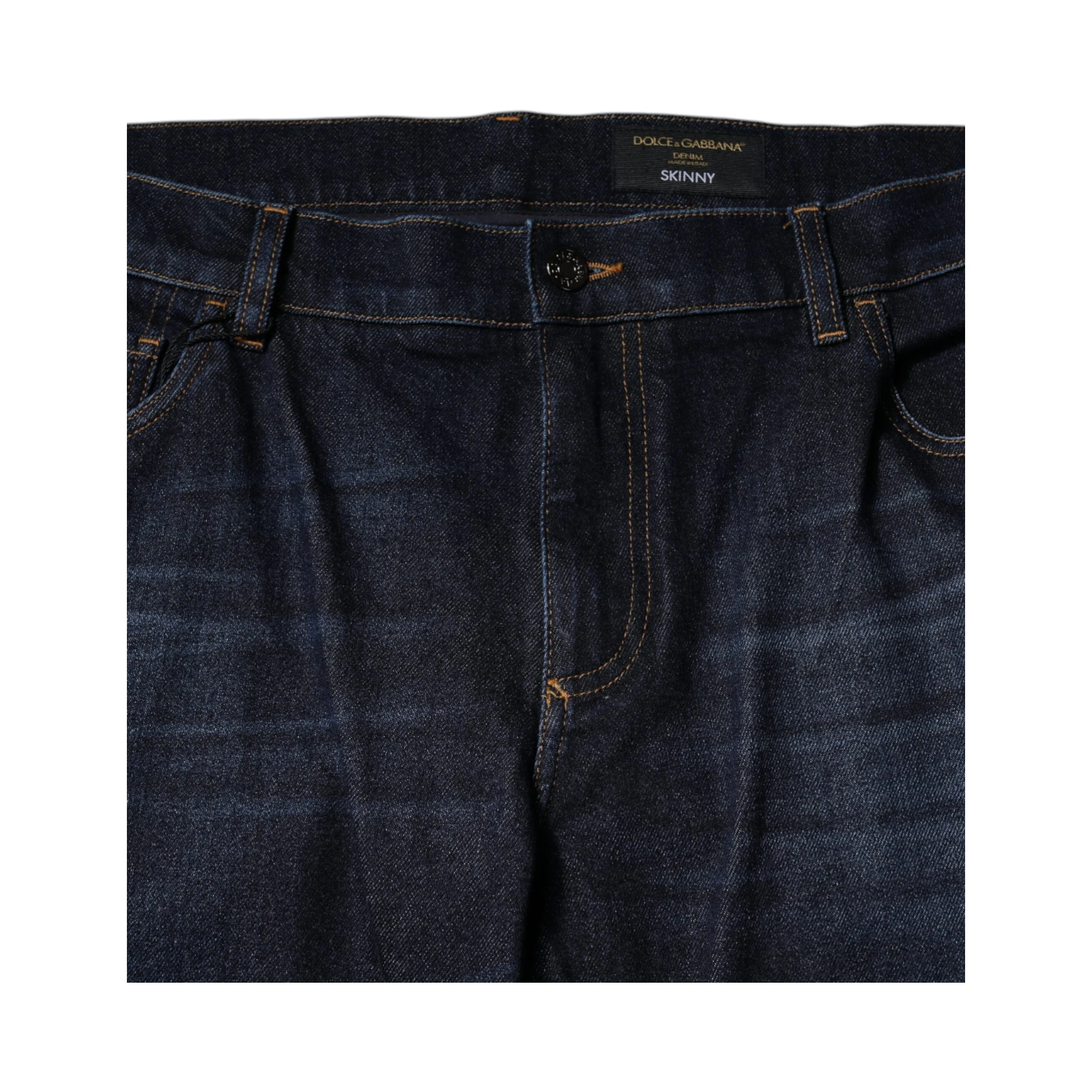 Dark Blue Cotton Skinny Denim Jeans