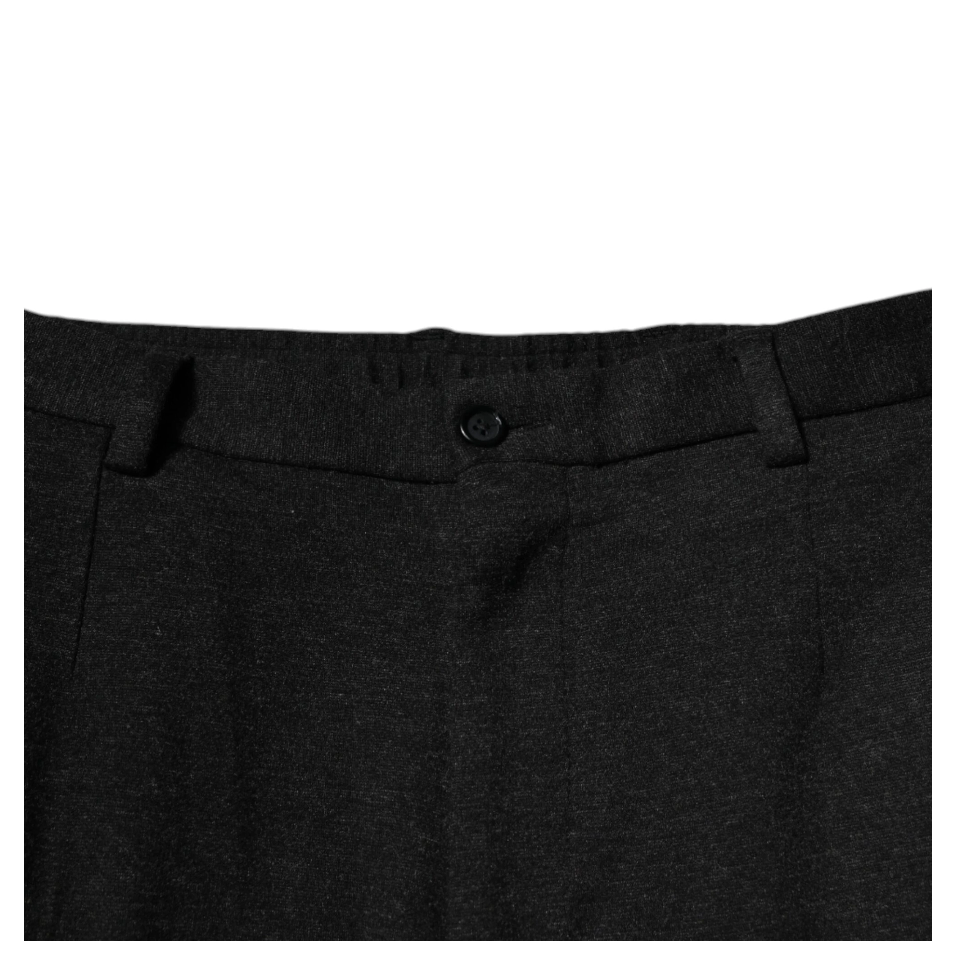 Black Viscose Cargo Men Casual Pants