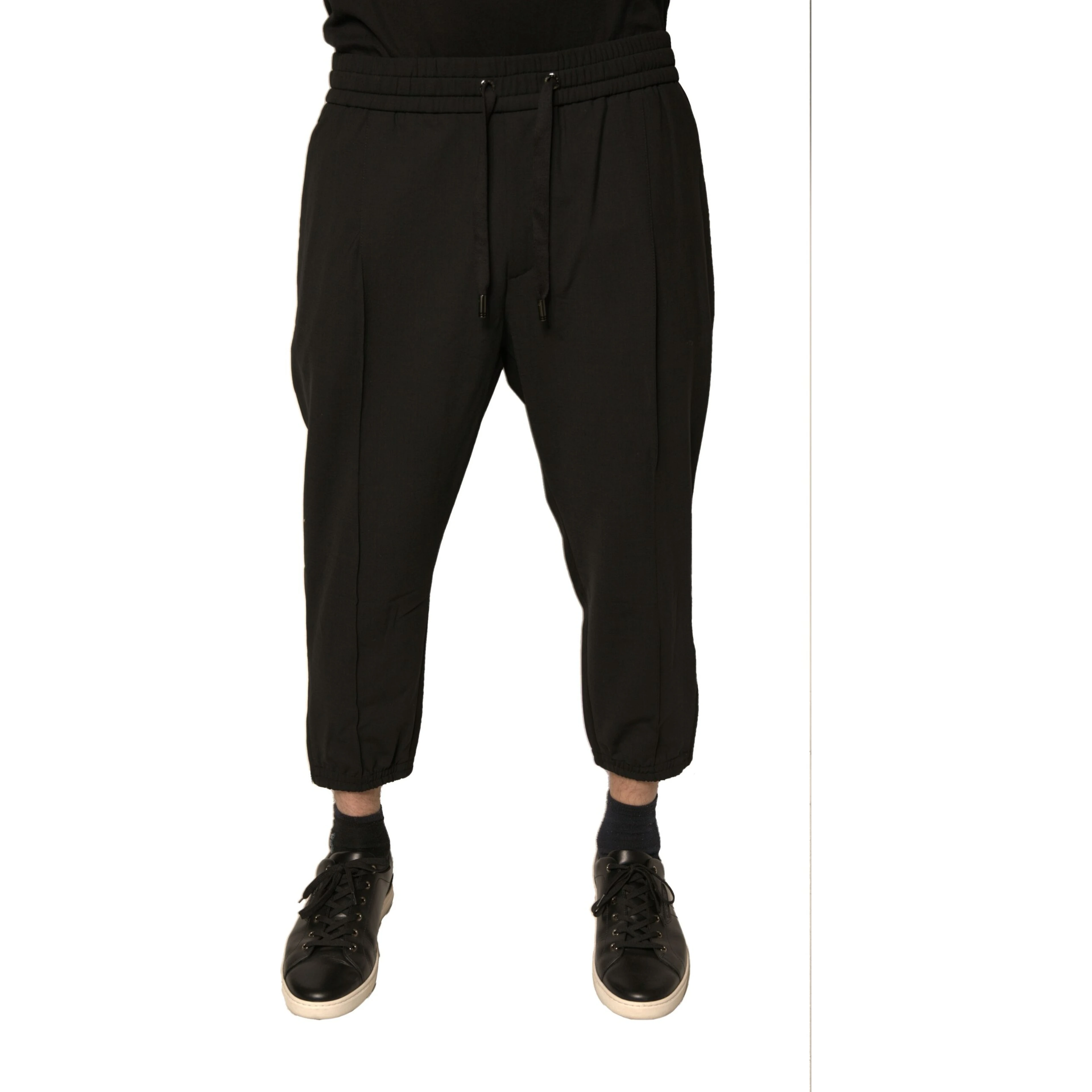 Black Wool Jogger Jogging Pants