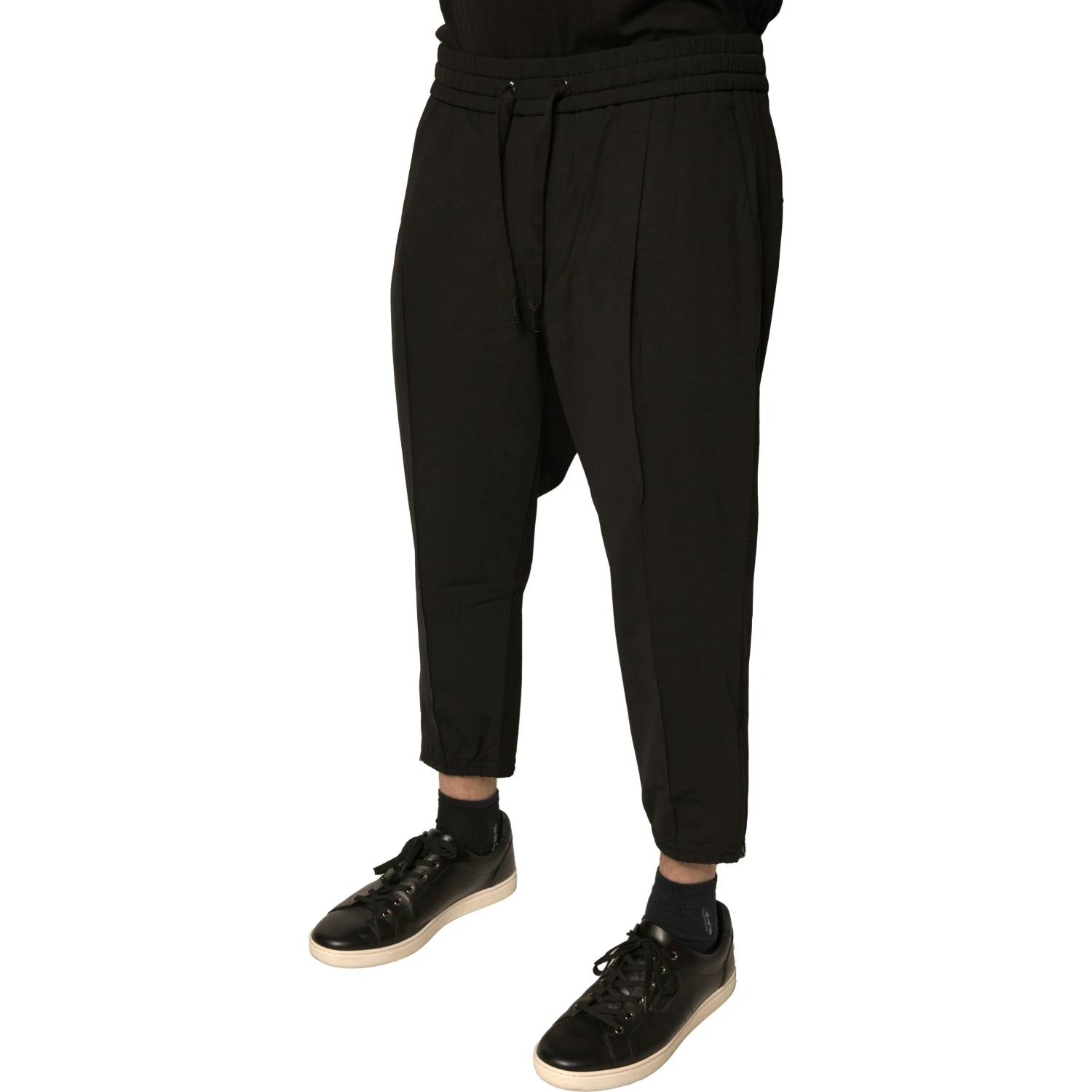 Black Wool Jogger Jogging Pants