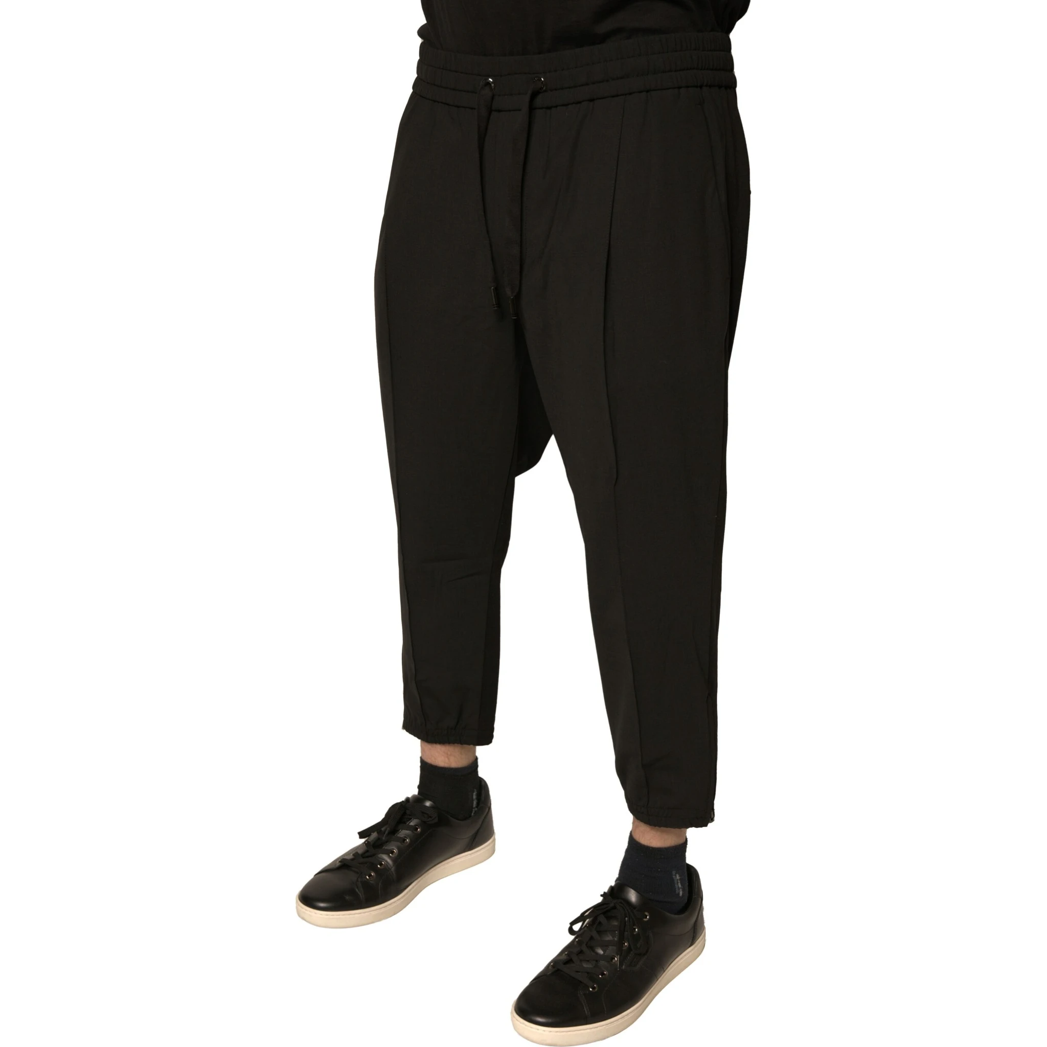 Black Wool Jogger Jogging Pants