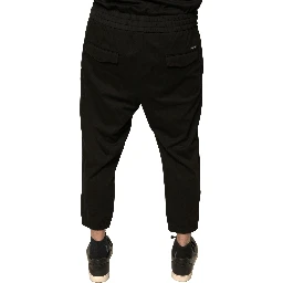 Black Wool Jogger Jogging Pants
