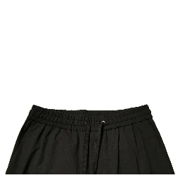 Black Wool Jogger Jogging Pants