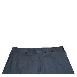 Blue Cotton Men Skinny Dress Pants