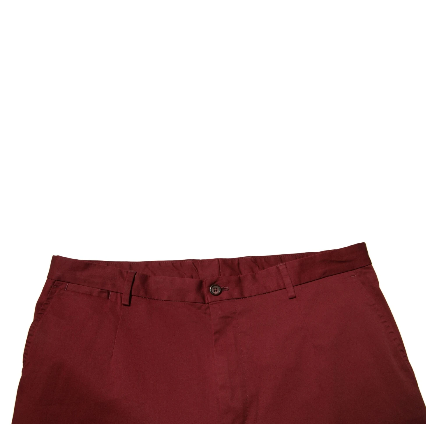 Maroon Cotton Men Skinny Dress Pants