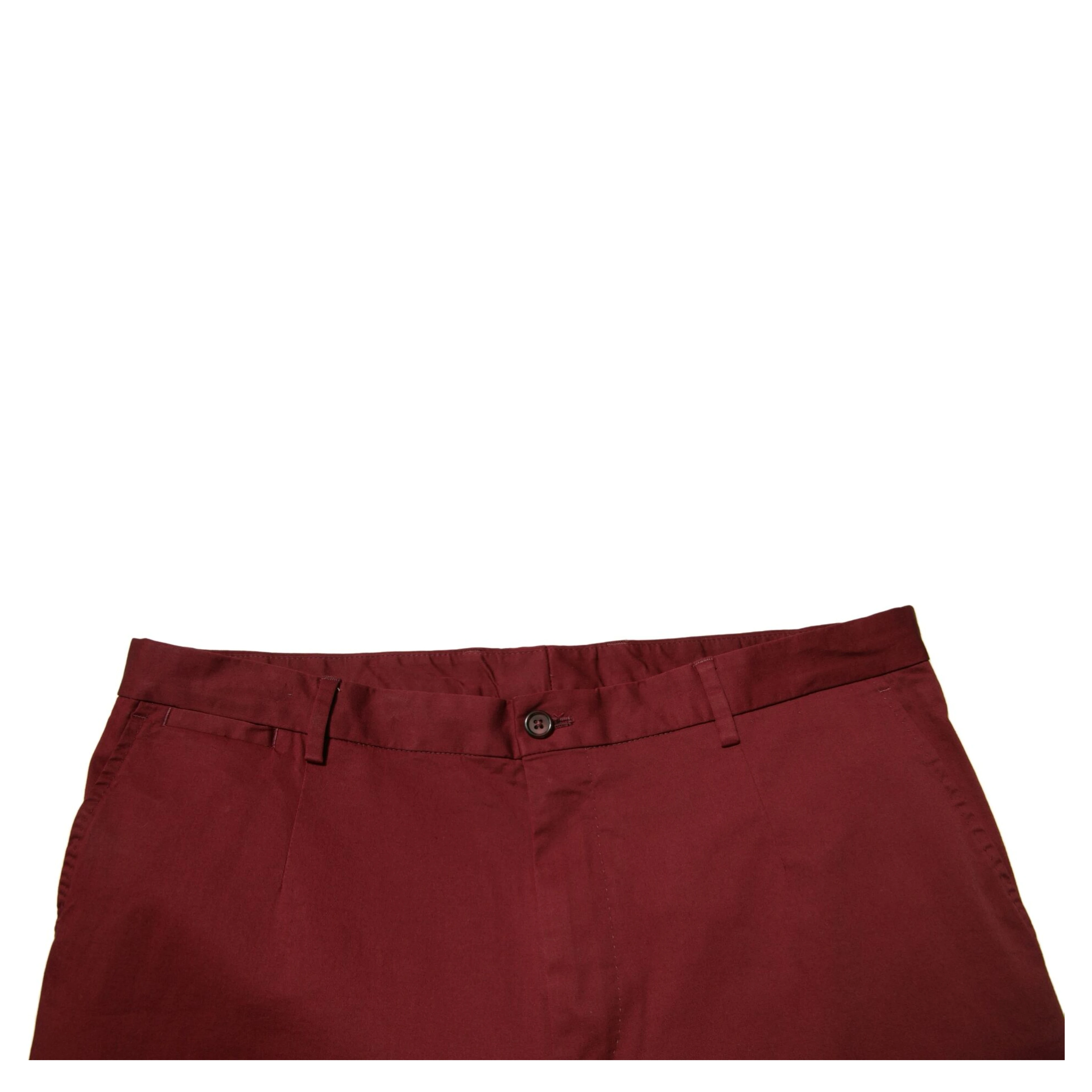 Maroon Cotton Men Skinny Dress Pants