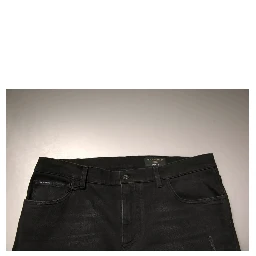Black Ripped Logo Cotton Skinny Denim Jeans