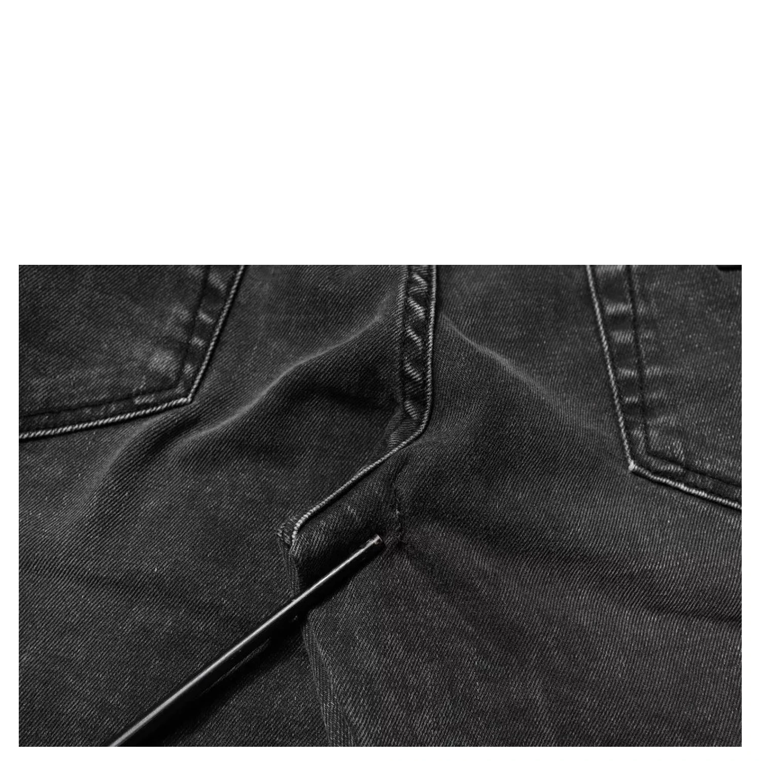Black Logo Cotton Stretch Skinny Denim Pants
