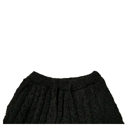 Black Wool Knitted Skinny Pants