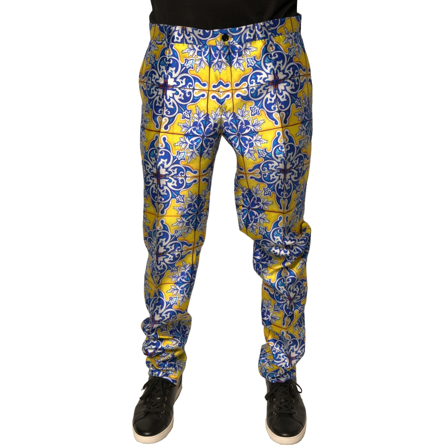 Multicolor MajolicaSilk Skinny Pants