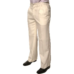 Off White Straight Dress Pants