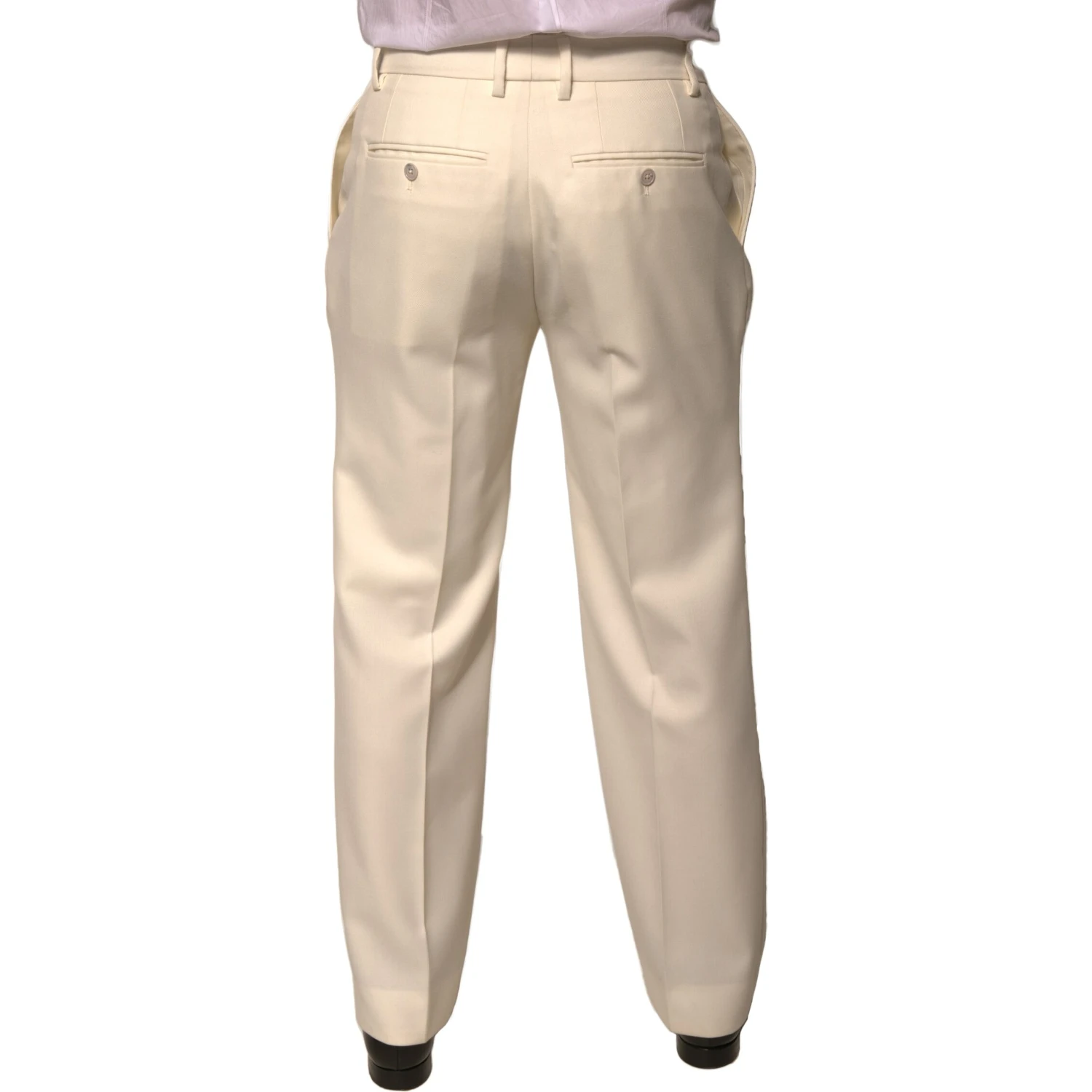 Off White Straight Dress Pants