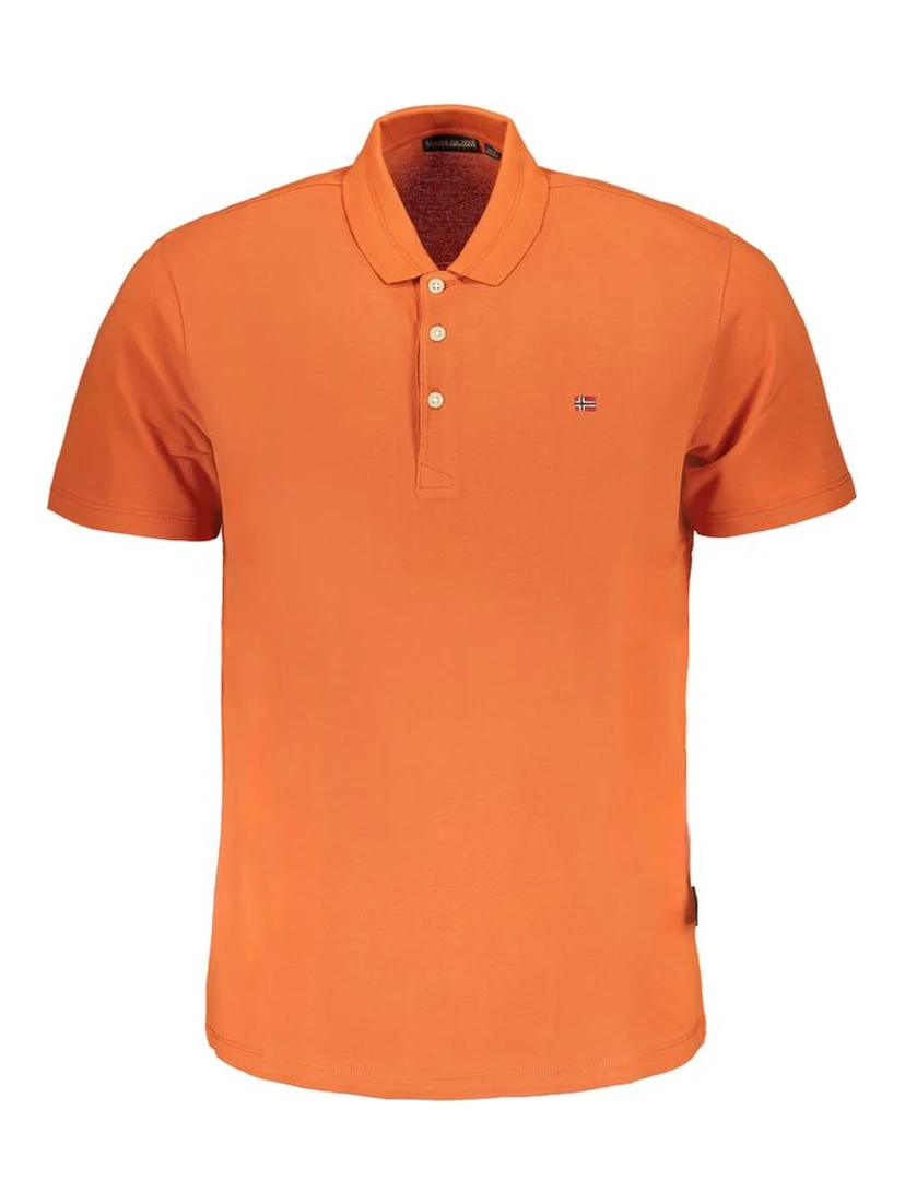 Orange Cotton Polo Shirt