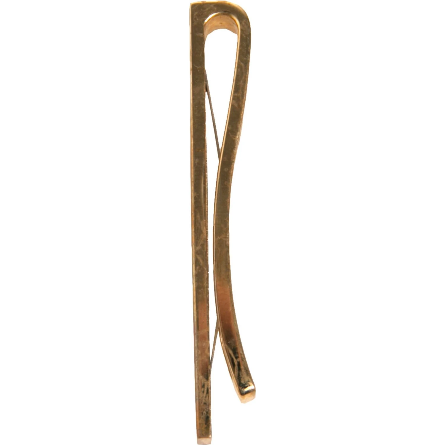 Gold Tone Brass Logo Branded Tie Clip Bar