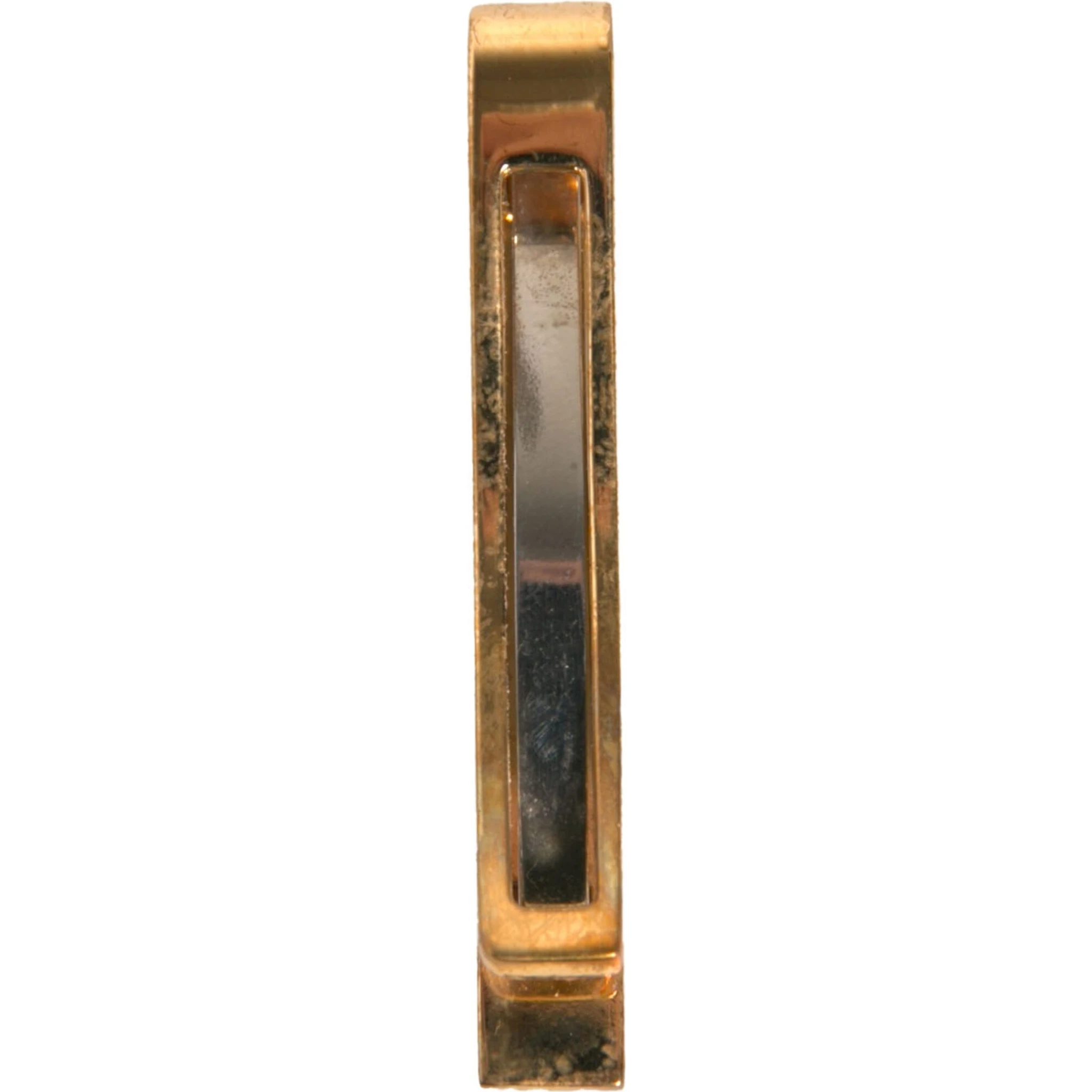Gold Tone Brass Logo Branded Tie Clip Bar