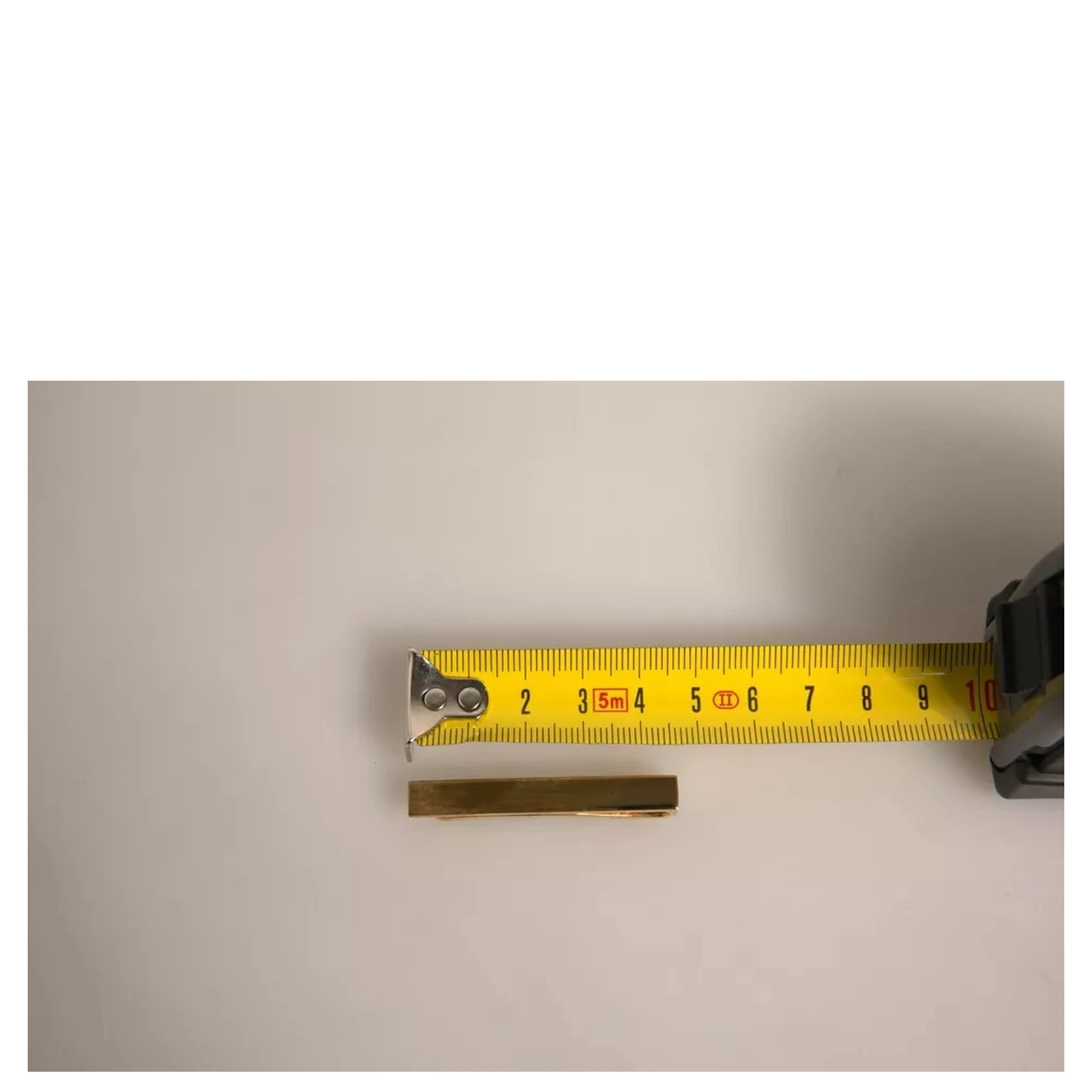 Gold Tone Brass Logo Branded Tie Clip Bar