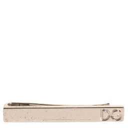 Silver Tone Brass Logo Branded Tie Clip Bar