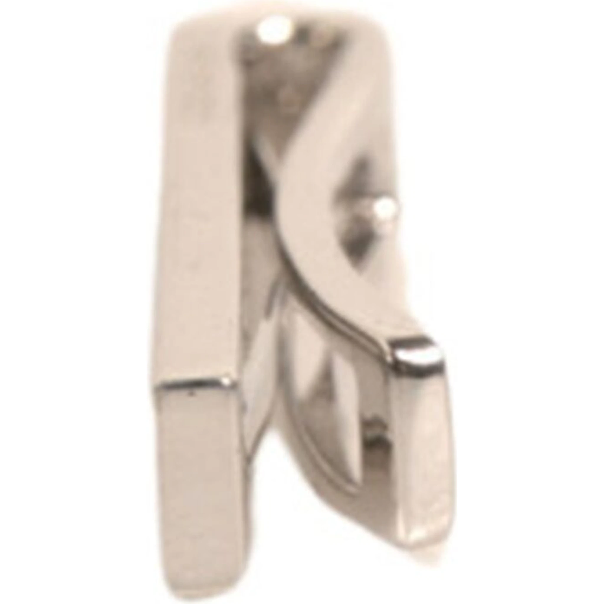 Silver Tone Brass Logo Branded Tie Clip Bar