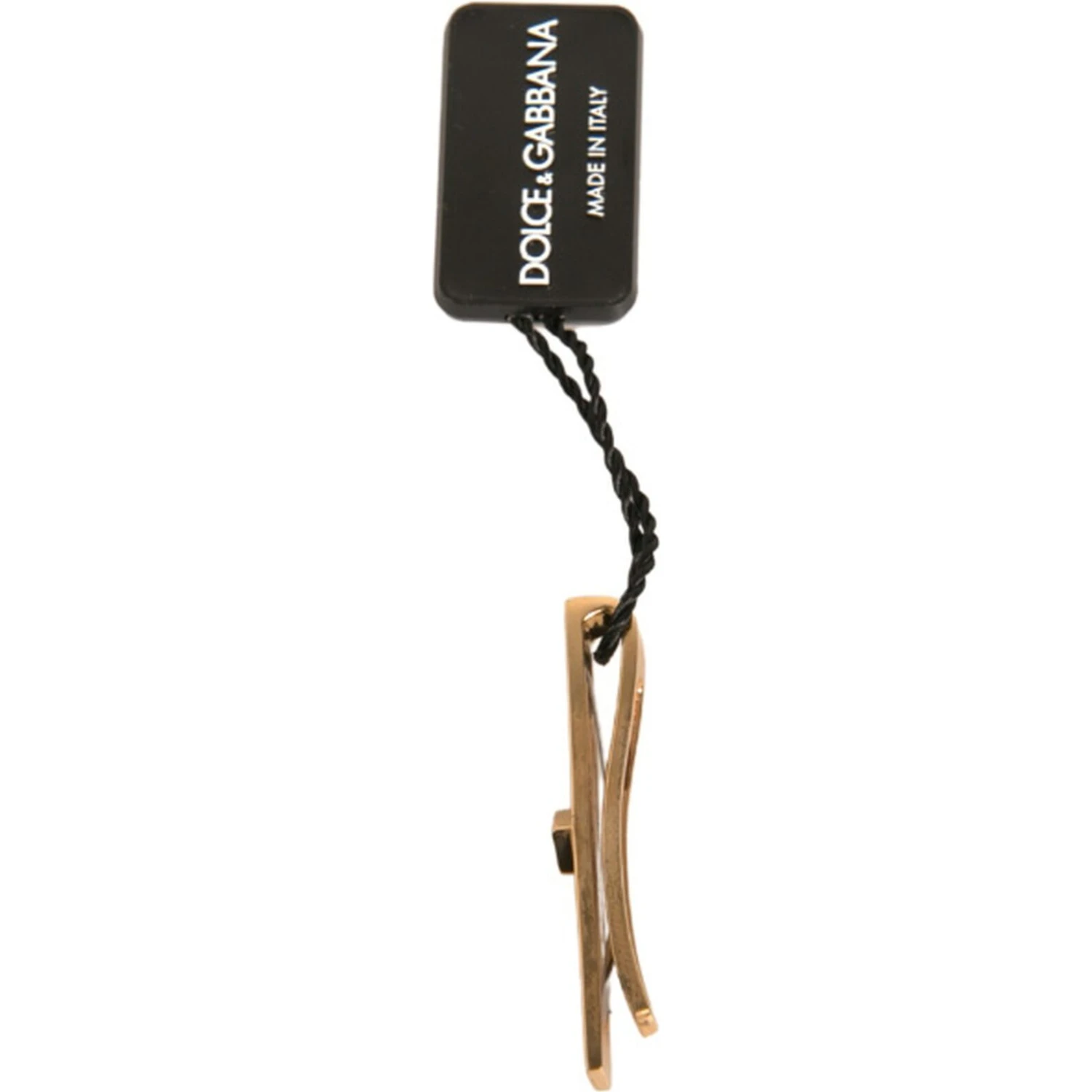 Gold Tone Brass Crystal Branded Tie Clip Bar