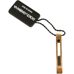 Gold Tone Brass Crystal Branded Tie Clip Bar