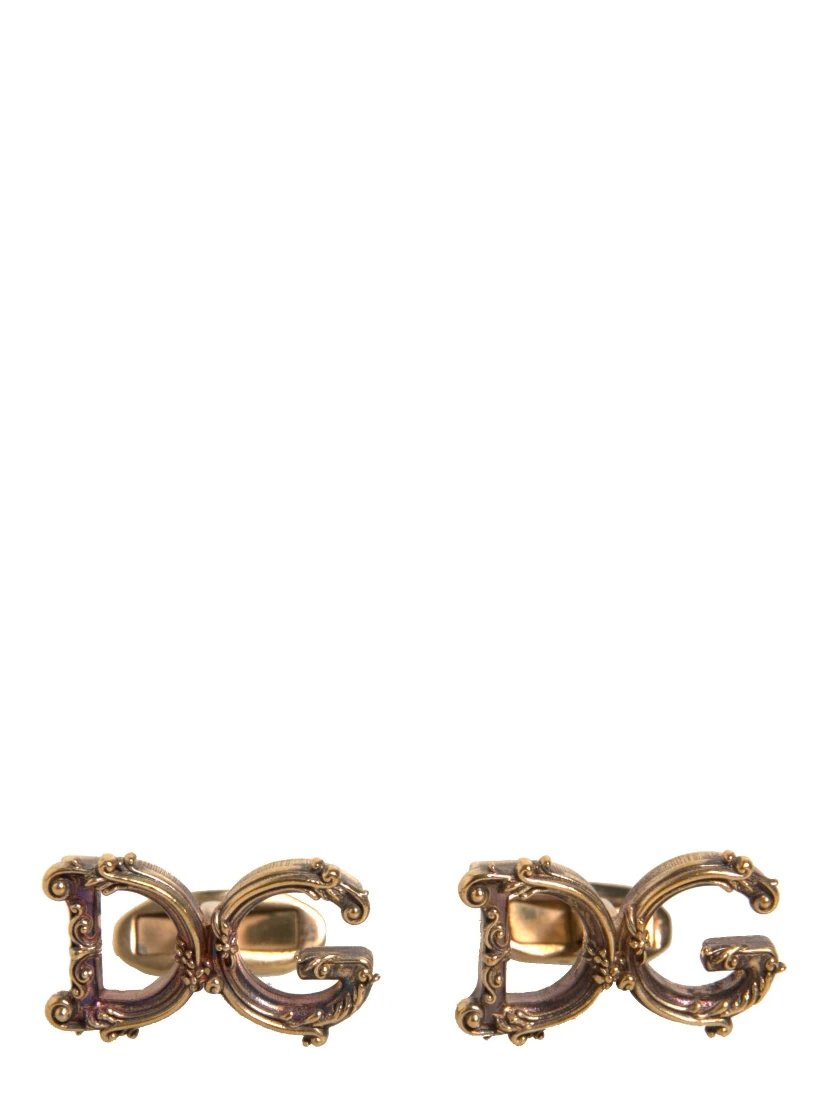 Gold Tone 925 Sterling Silver DG Logo Cufflink