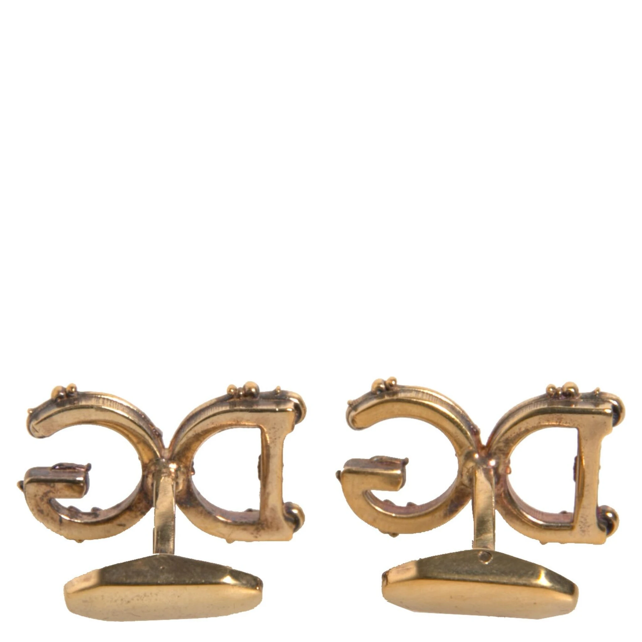 Gold Tone 925 Sterling Silver DG Logo Cufflink