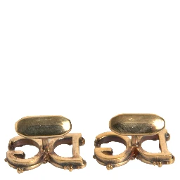 Gold Tone 925 Sterling Silver DG Logo Cufflink