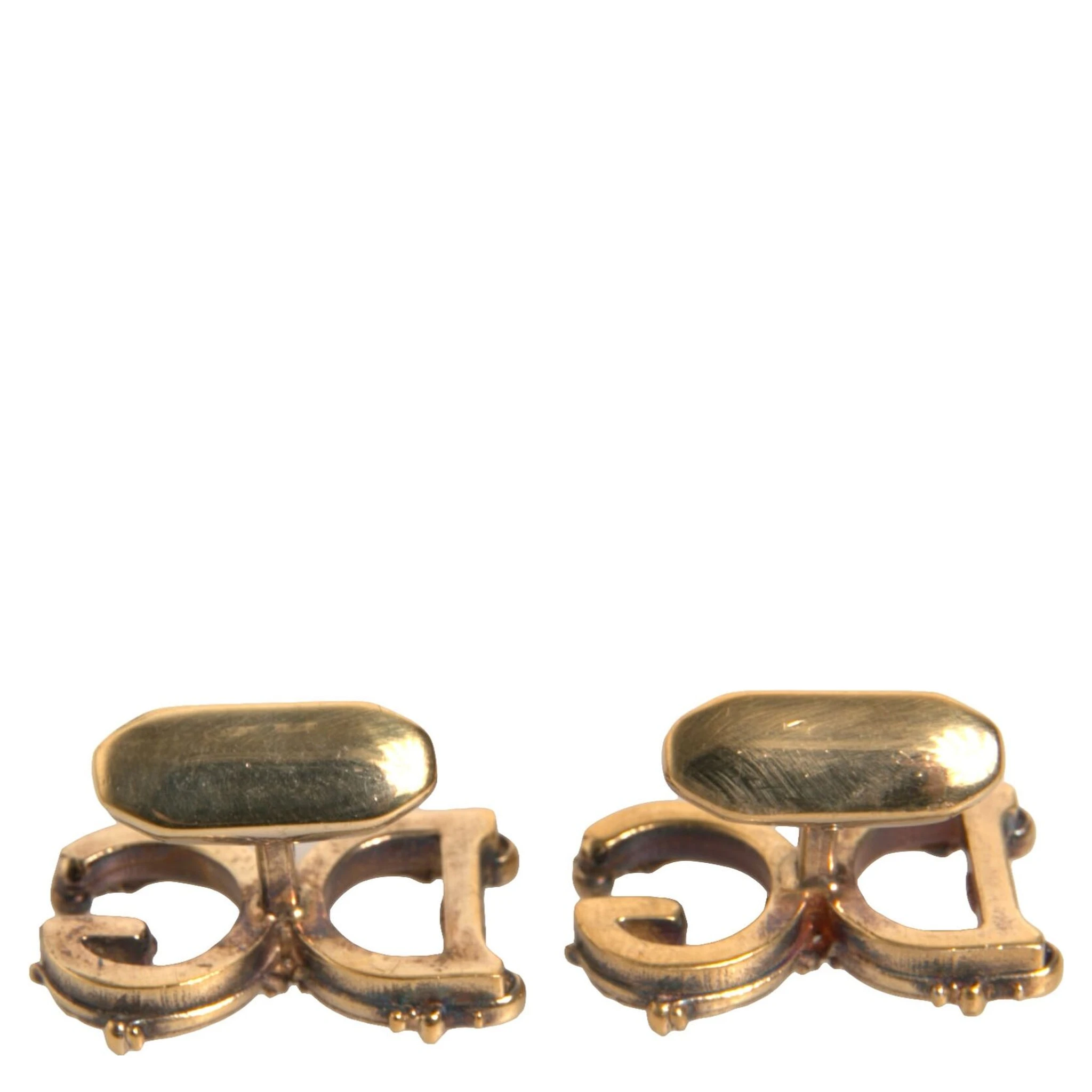 Gold Tone 925 Sterling Silver DG Logo Cufflink