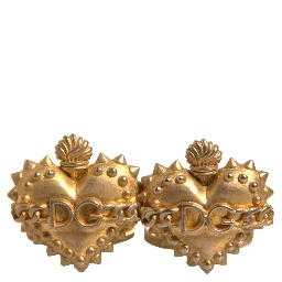 Gold 925 Sterling Silver DG Heart Cufflink