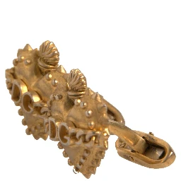 Gold 925 Sterling Silver DG Heart Cufflink