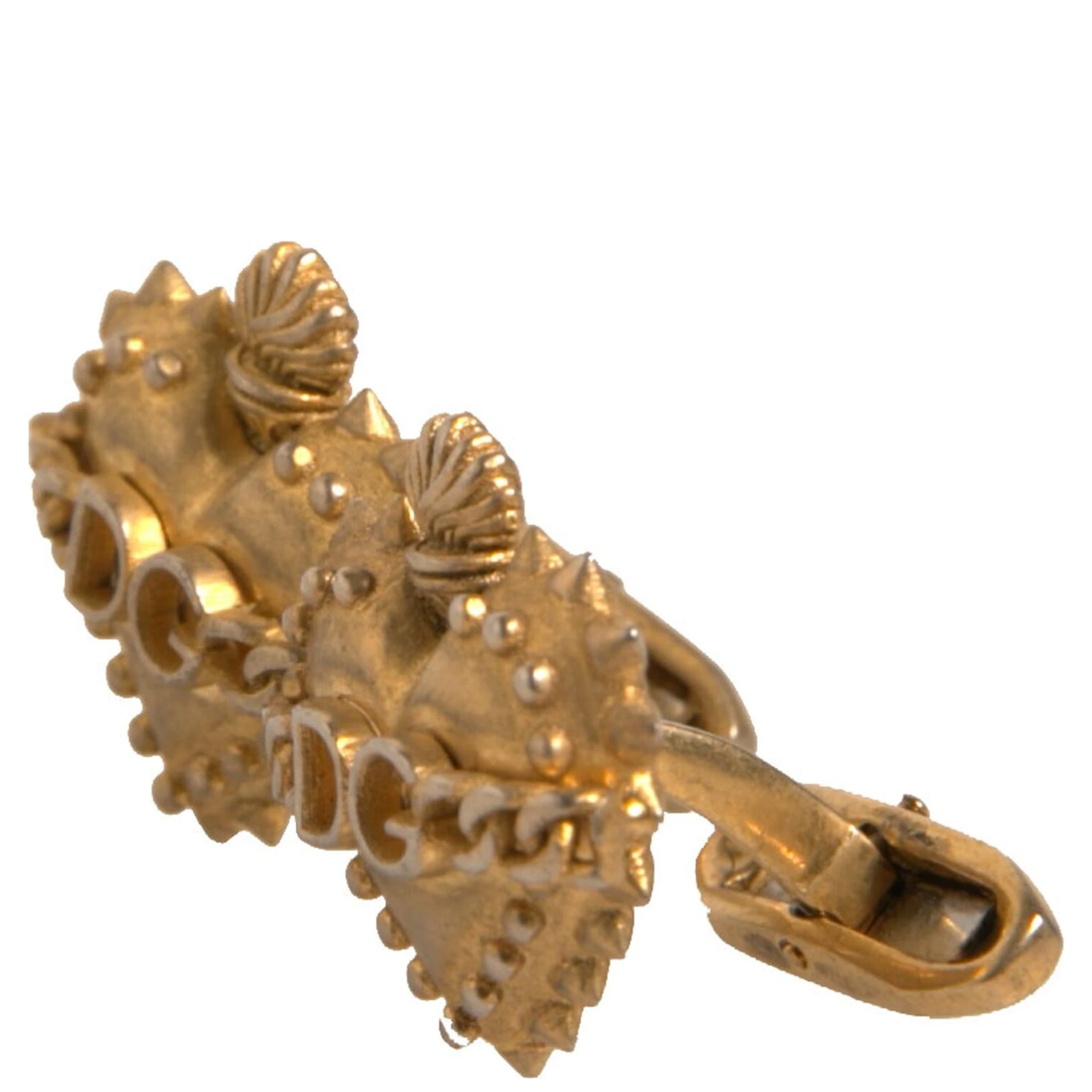 Gold 925 Sterling Silver DG Heart Cufflink