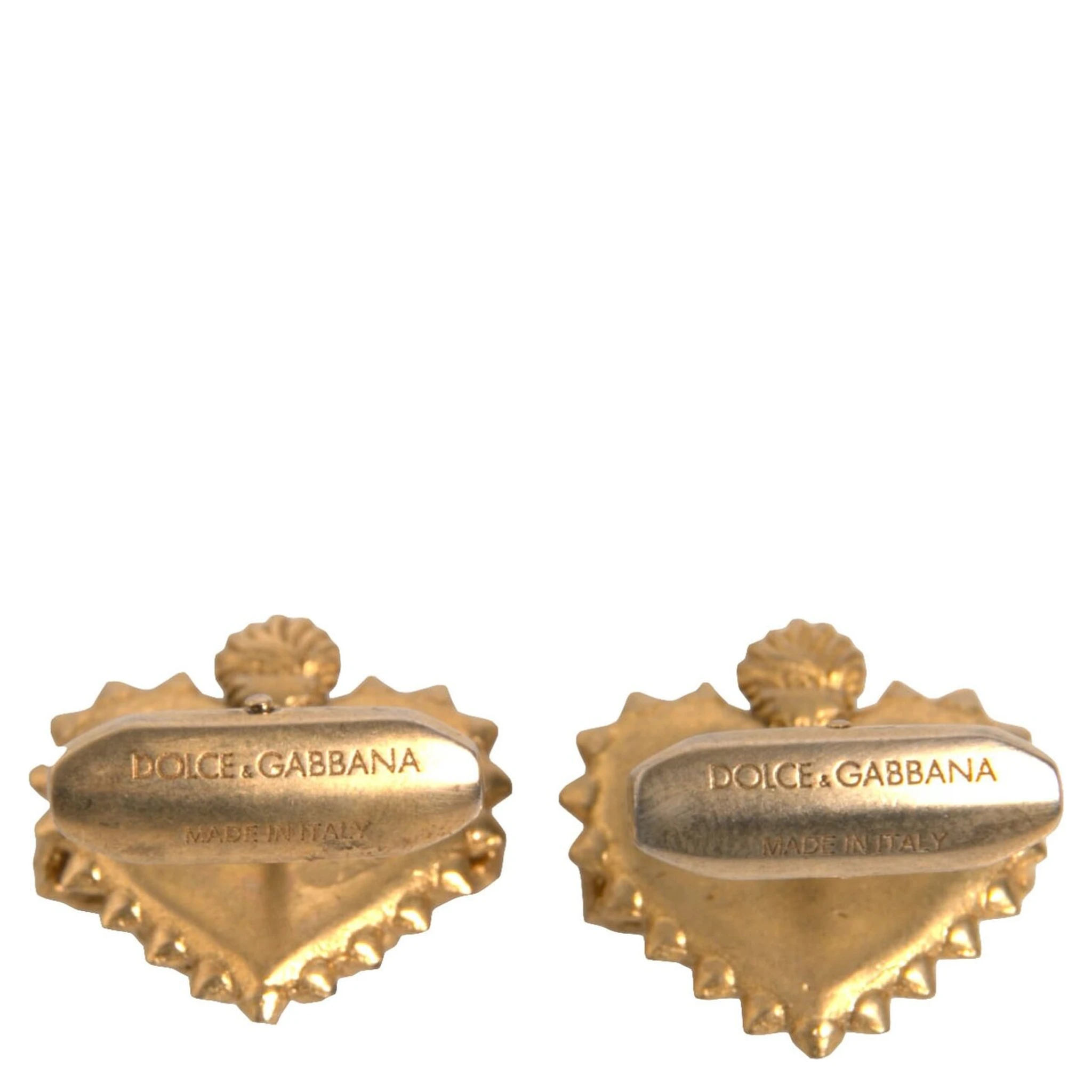 Gold 925 Sterling Silver DG Heart Cufflink