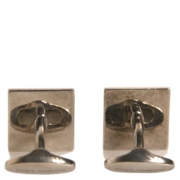 Silver Plated Brass Pin Crystal Cufflinks