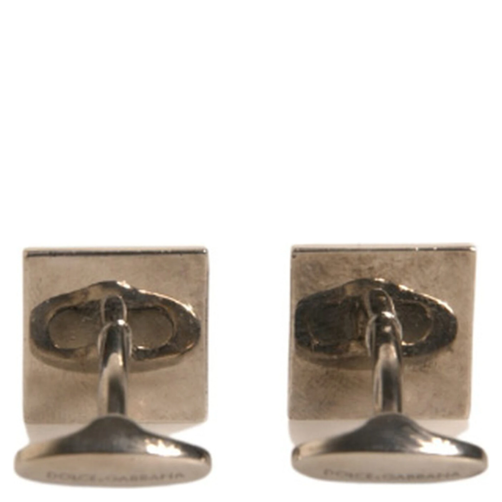 Silver Plated Brass Pin Crystal Cufflinks