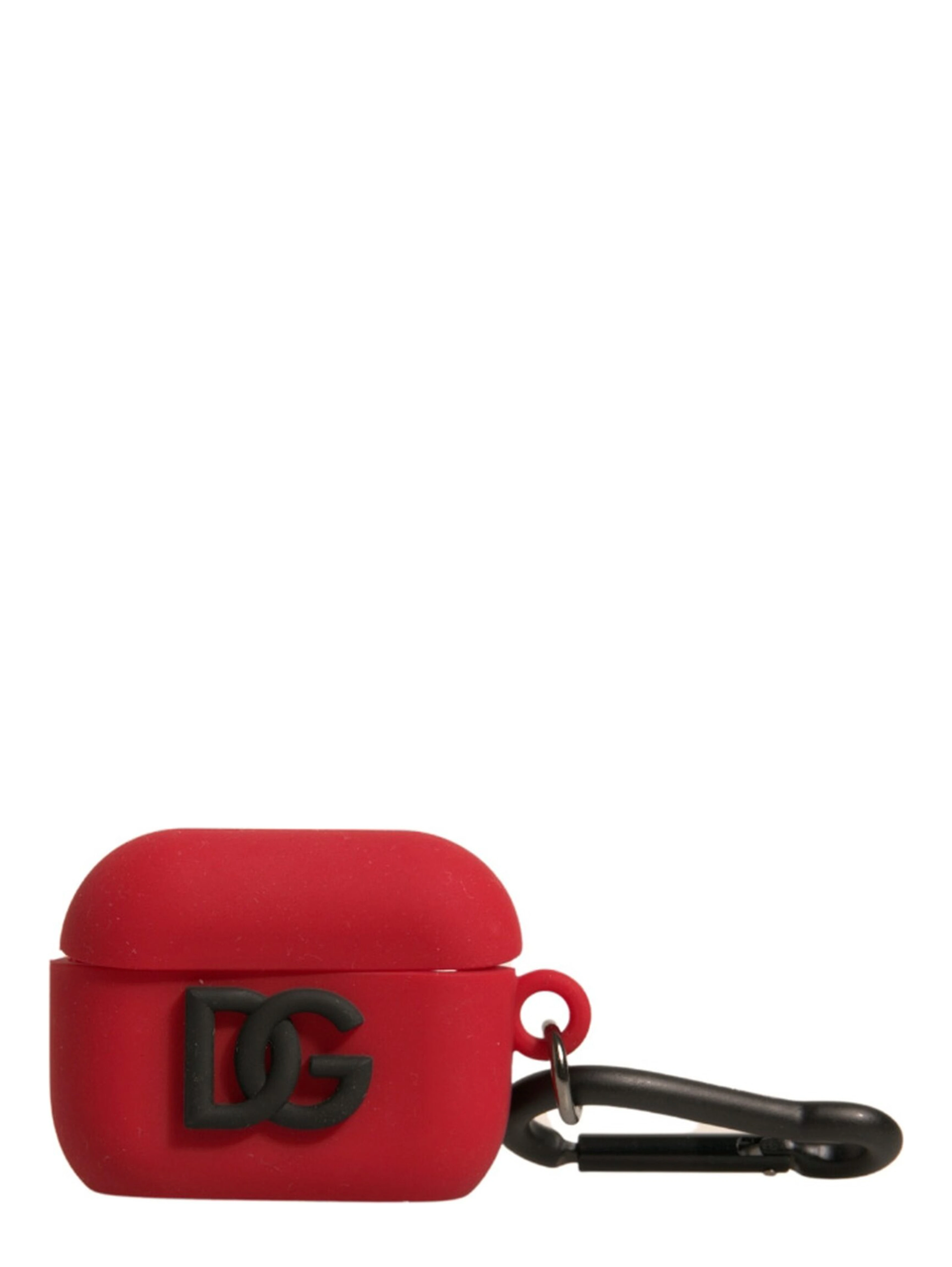 Red Silicone Rubber Logo Embossed Airpods Case
