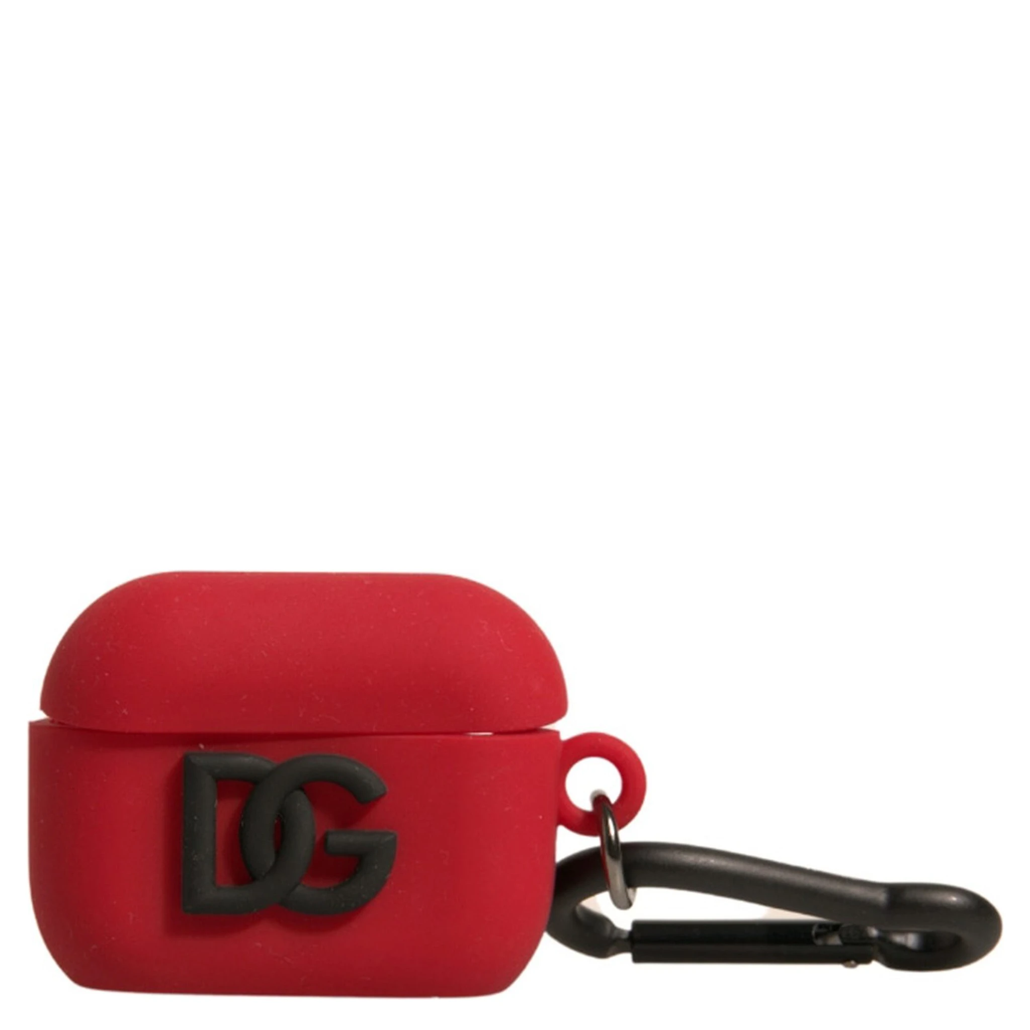 Red Silicone Rubber Logo Embossed Airpods Case