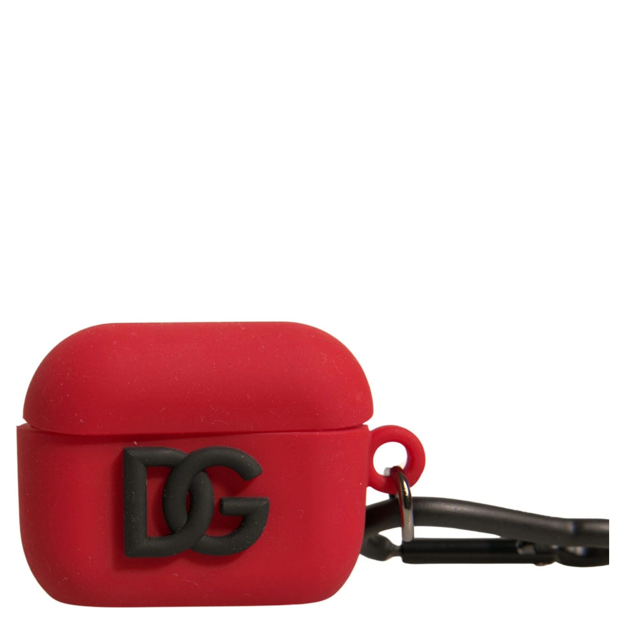 Red Silicone Rubber Logo Embossed Airpods Case