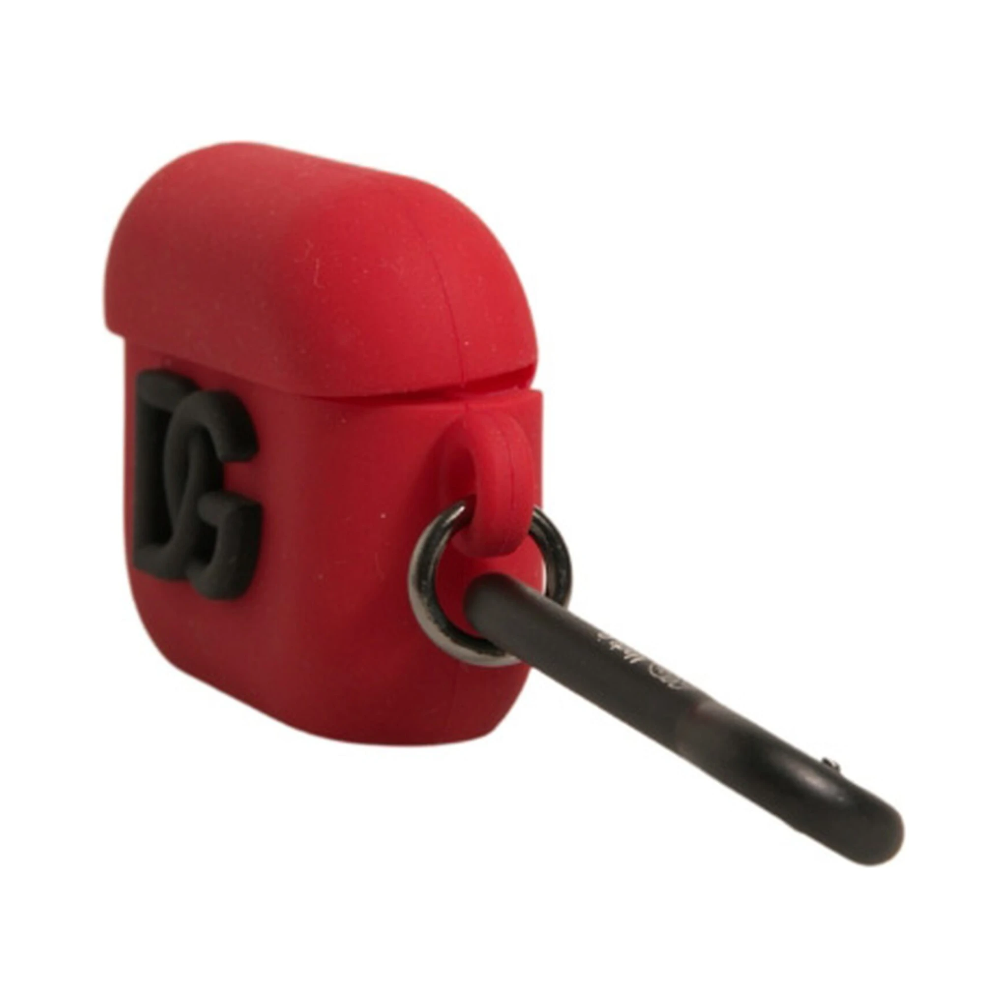 Red Silicone Rubber Logo Embossed Airpods Case