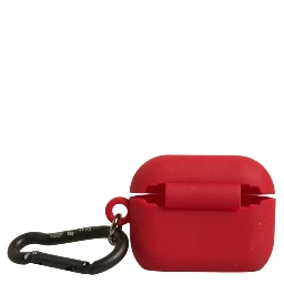 Red Silicone Rubber Logo Embossed Airpods Case