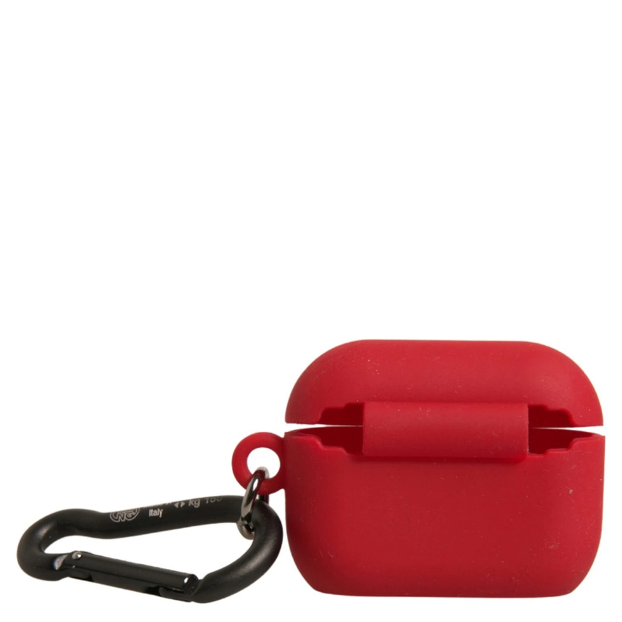 Red Silicone Rubber Logo Embossed Airpods Case