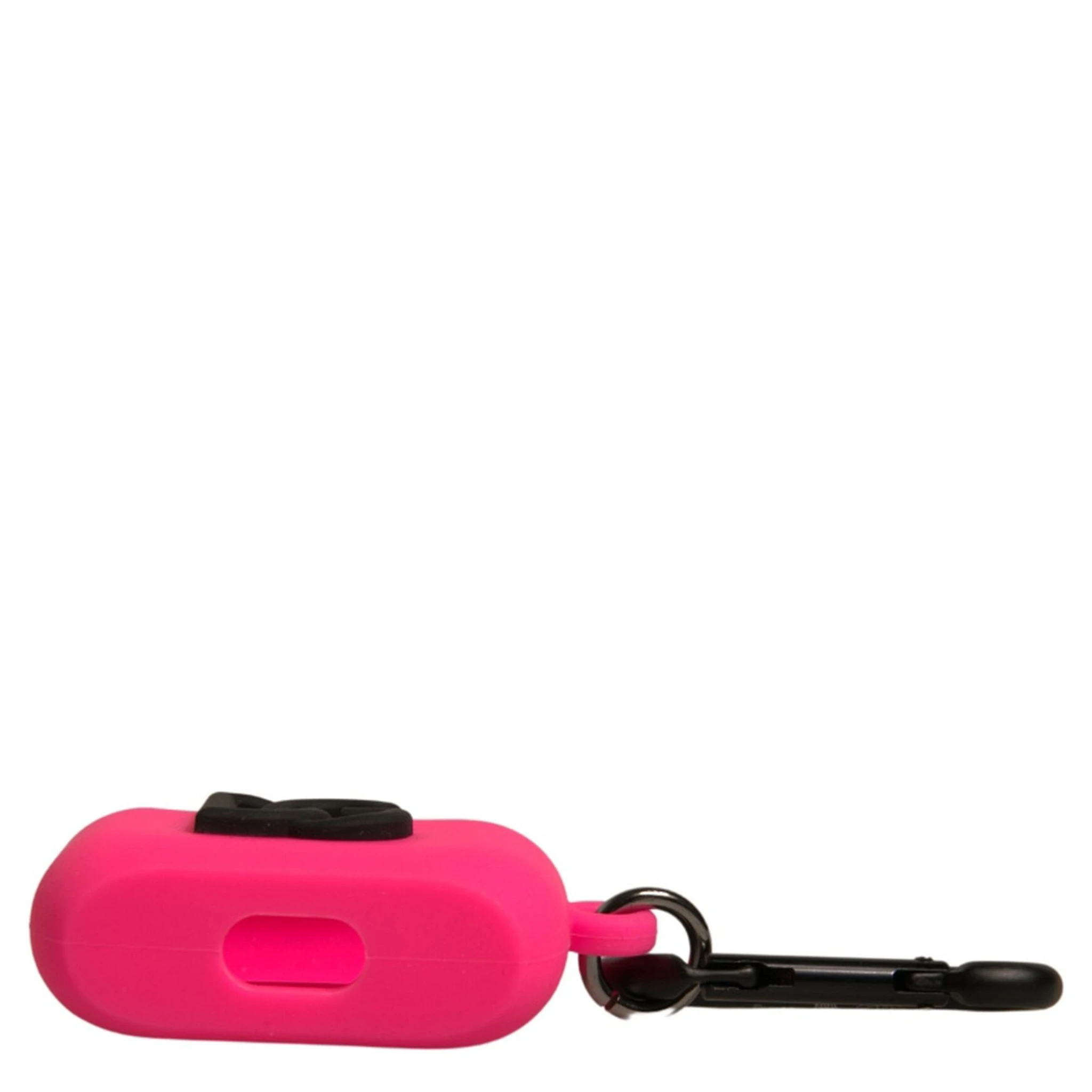 Pink Silicone Rubber Logo Embossed Airpods Case
