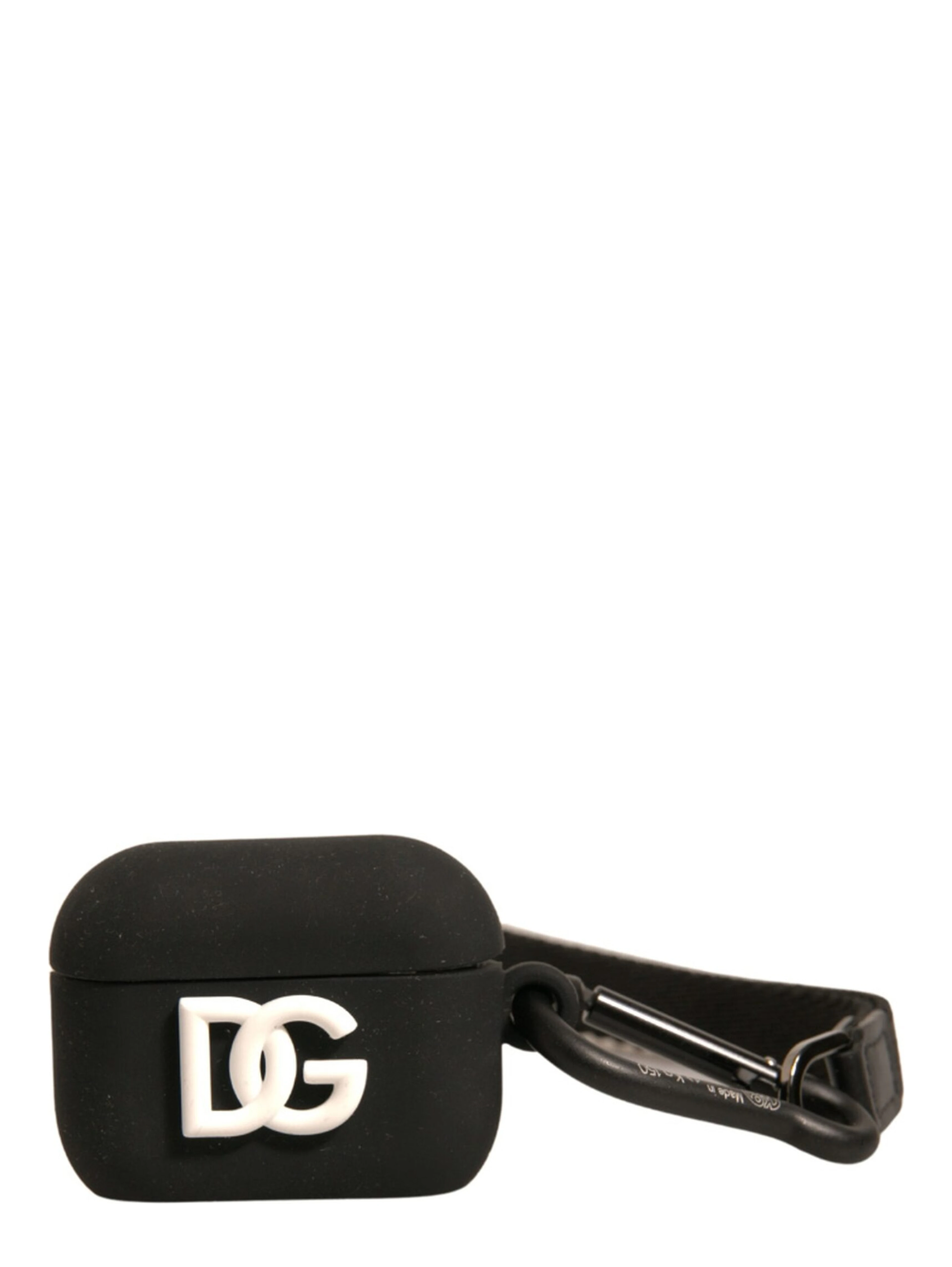 Black Silicone Rubber Logo Embossed Airpods Case