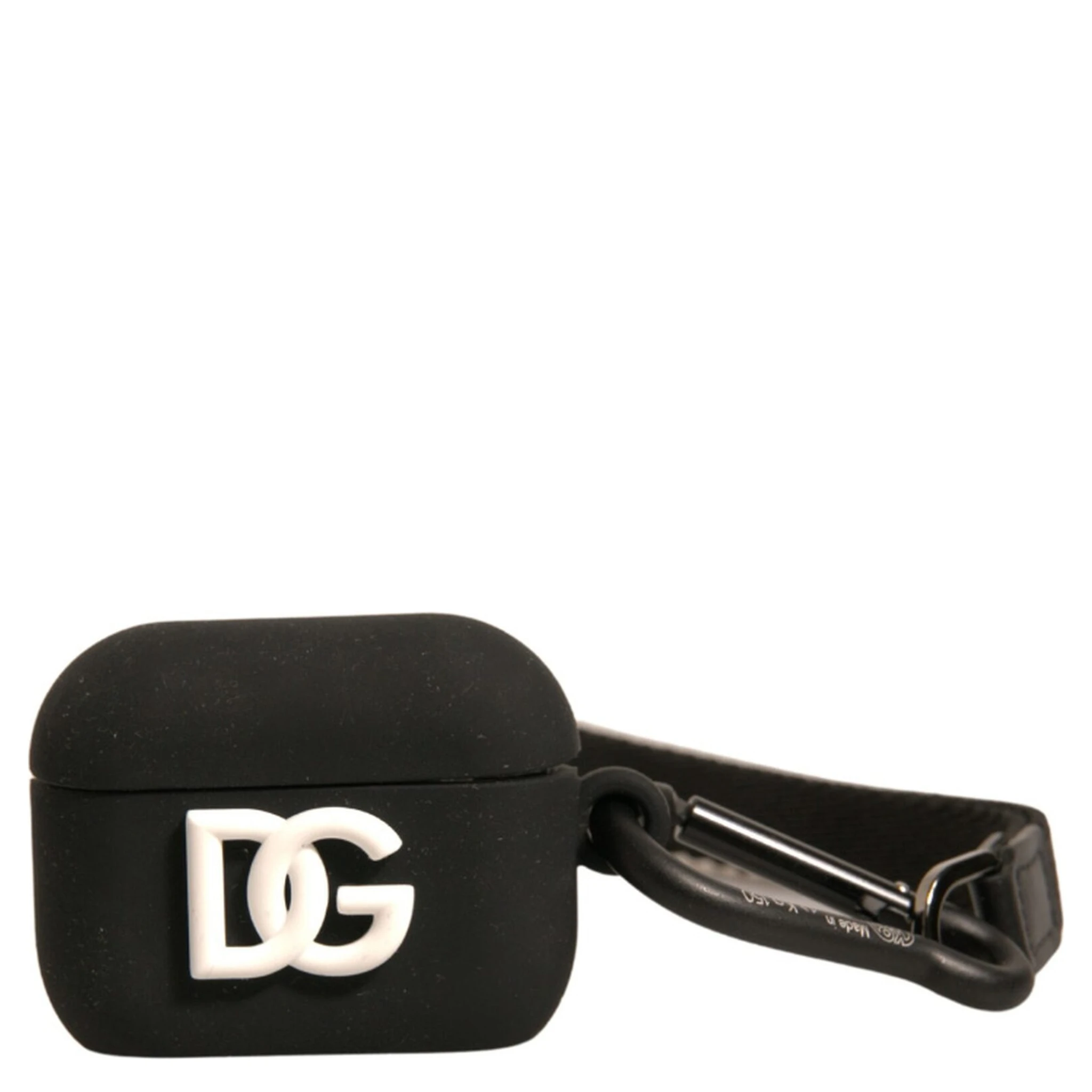 Black Silicone Rubber Logo Embossed Airpods Case