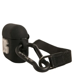 Black Silicone Rubber Logo Embossed Airpods Case