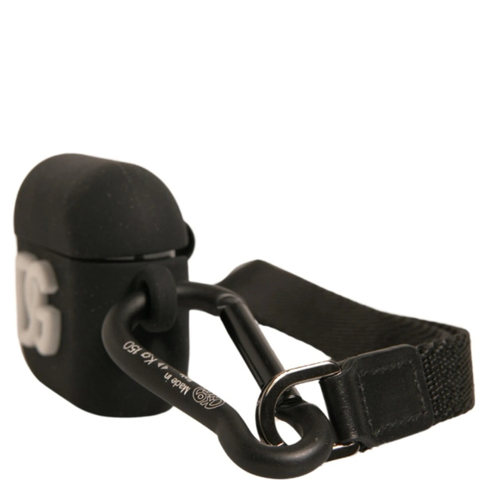 Black Silicone Rubber Logo Embossed Airpods Case