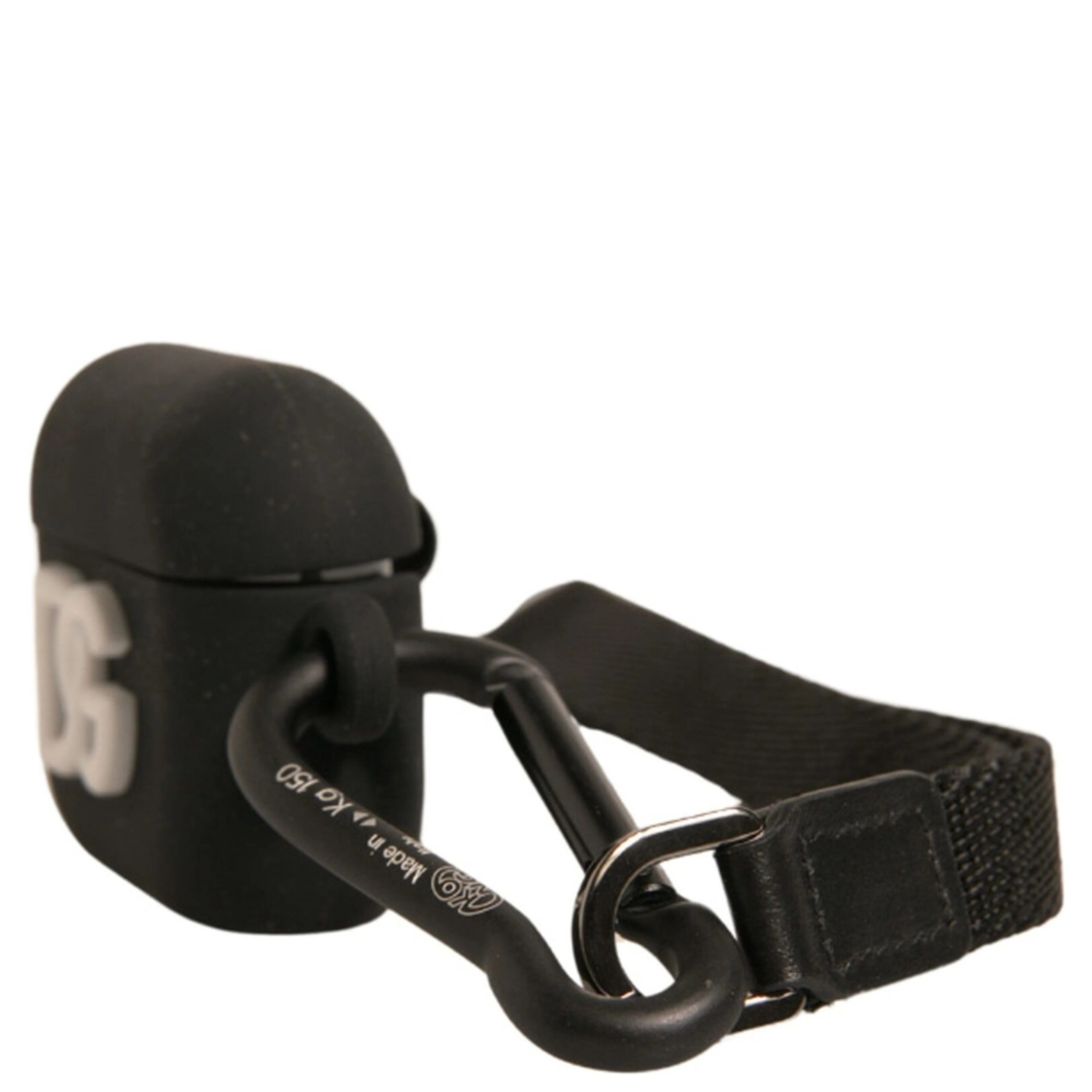 Black Silicone Rubber Logo Embossed Airpods Case